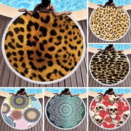 Toalla de playa Mandala flores grandes redondas 150Cm Strandlaken Sea Wave Toallas de playa Yoga Summer Beach Mat Toallas Playa Toallas de baño