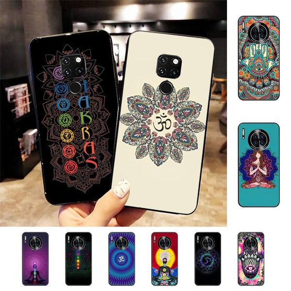 Mandala Chakra Yoga Téléphone Case pour Huawei Mate 20 10 9 40 30 Lite Pro X Nova 2 3i 7SE