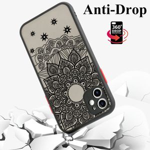 Mandala Dreamcatcher Case de téléphone à choc pour amortir pour Samsung S23 Ultra S22 Plus S21 S20 FE S9 S8 S10 Note 20 Ultra 10 Plus Couverture arrière