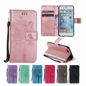 Papillon Fleur En Relief Flip Portefeuille En Cuir Couverture Téléphone étui pour iphone XS Max XR X 8 7 Plus Samsung S9 S10 Plus Lite