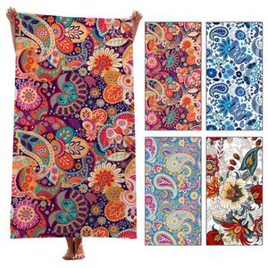 Mandala Print Beach Handdoek Boho Bloemen Rechthoekige Spa Sauna Handdoeken Snelle Dage Badkamer Toalla