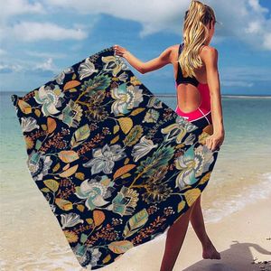 Serviette de plage imprimée Mandala, style Boho, motif Floral, rectangulaire, pour Spa, Sauna, séchage rapide, salle de bain, Toalla295Z