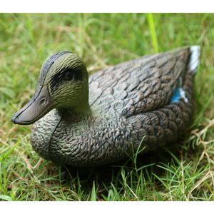 Estatua de pato mandarín de caza Disparo de tiro señuelo esculturas de animales artificiales adornos de jardín de jardín de jardín de la césped decoraciones de estanque de piscina 220721