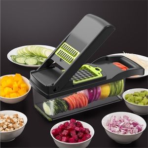 Mandoline Accessoires de cuisine Multifonctionnel Coupe-légumes Éplucheur Chopper Trancheuses Fruits Pommes de terre Éplucheur Carotte Râpe Gadgets 210317