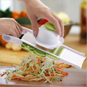 Mandoline Peeler Râpe Légumes Cutter avec 5 Lame En Acier Inoxydable Carotte Râpe Oignon Trancheur Cuisine Accessoires Outils