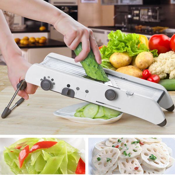 Mandoline trancheuse accessoires de cuisine râpe à légumes manuelle coupe-légumes professionnel lame réglable en acier inoxydable 304