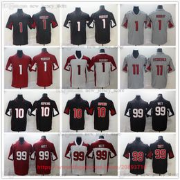 Film College Football Wear Jerseys Slap All Steited 1 Kylermurray 99 JJWatt 10 DeAndrehopkins Number Naam weg Home Bookbare sportverkoop Hoge kwaliteit man