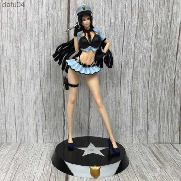 Manga 32cm One Piece Boa Hancock Police Uniforme ver.GK PVC Acción Figura Sexy Girls Statue Collection Model Juguetes Regalos de muñeca 32cm L23052