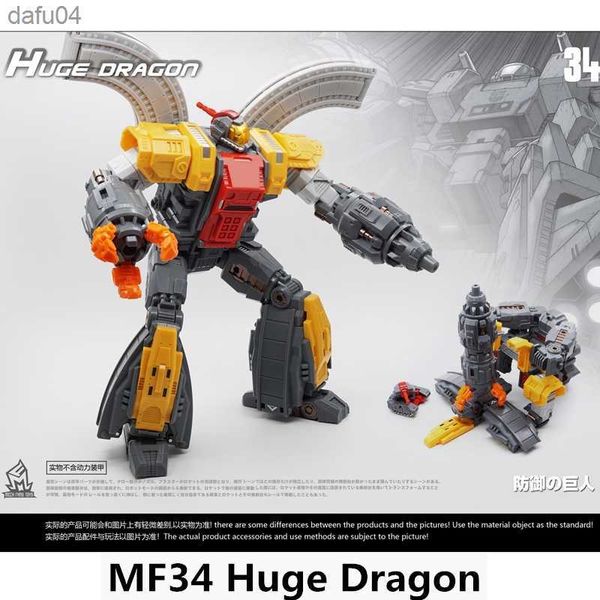 Manga en stock Mft Transformation Mechfanstoys MF34 MF-34 Énorme dragon mini Omega Défensive Fortress Base Action Figure Toys L230522