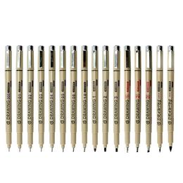 Marqueurs de mangas stylos à aiguille art pigment doublure