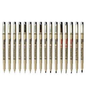 Marqueurs de mangas stylos à aiguille art pigment doublure