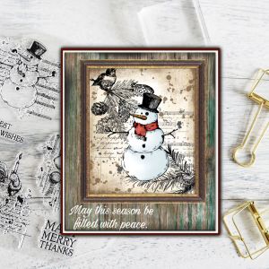 Mangocraft rétro Christmas Bell Clear Stamps POCHIL POUR DÉCOR