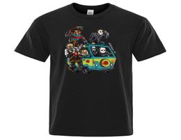 MANIAC PARK HORROR FILM MODE PARD JASON CLOWN SAVE TOPS MENS HALLOWEEN TEE-Shirts Summer Summer Sleeve Men Tshirt9366245