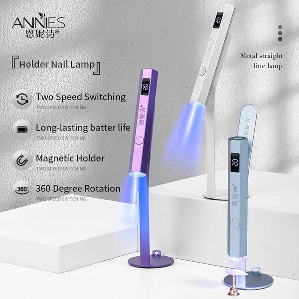 Lampe à lumière Uv de stylo en métal de manucure avec affichage lampes LED de pothérapie de puissance portatives Mini outils portatifs d'ongle 231226