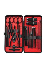 Set manicure pedicure tagliaunghie pinzette per sopracciglia forbici taglierina in acciaio inossidabile trimmer spingipelle pinza per rimozione pelle morta N5897827