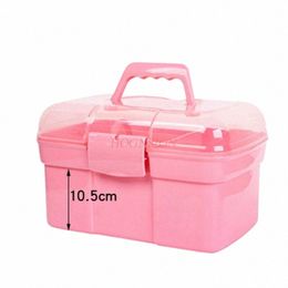 Boîte à outils de manucure en plastique Portable grande boîte de rangement cosmétique multicouche étui cosmétique boîte de rangement multifonction vente c4yr #