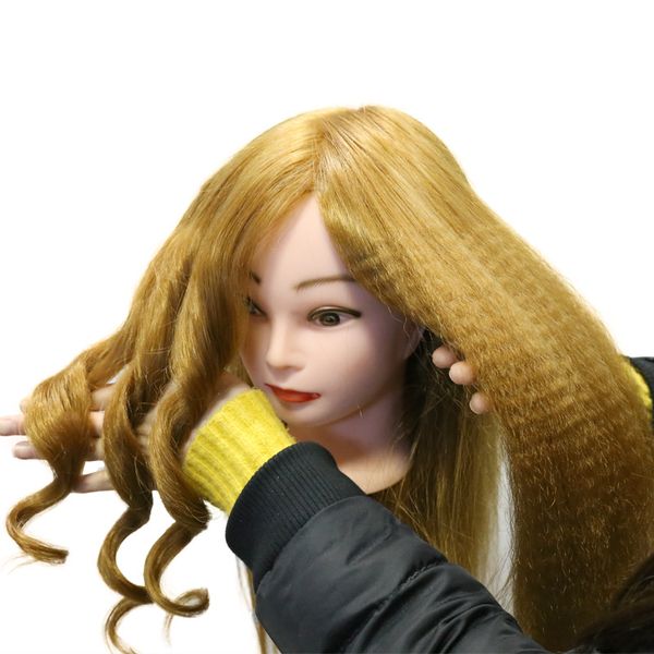 Modèle de tête mannequin moule de tête manquée Les cheveux réels peuvent être permanentés et bouclées coiffure tressée faux modèle Tête de maquillage tressé