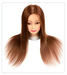 Mannequin Heads 100% Artificial Hair Human Model Head para capacitación de estilistas solistas Muñeca virtual Peinados Peinados Q240510