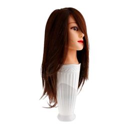Mannequin Heads Barber Beauty Salon Human Hair Practice Training Head Model - Soepel en duurzaam Q240510