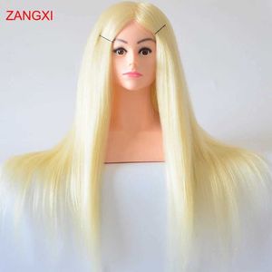 Mannequin kopt hoogwaardige professionele poppen hoofd voor salon 80%echt haar witte blonde manikin te koop kapper mannequin kop met schouder Q240530