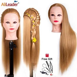 Mannequin Heads Hi-Quality Human Body Model Head for Hair Training Professional Salon and Beauty Doll Hairstyle Q240510