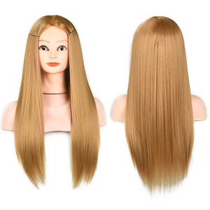 Mannequin Heads Mannequin Doll Head for Hairstyles 100% High Temperature Fiber Hair Training Head voor kapperoefenaar Kapsels Q240530