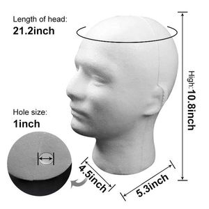 Mannequin kopt een nieuwe dames polystyreen schuim plastic manikin hoed model glazen display head pruik frame Q240510