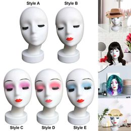 Mannequin Heads Wig Display Stand Professional de 29 cm Modelo humano Cabello de cabello hembra Cabello de cabello Gafas Q240510