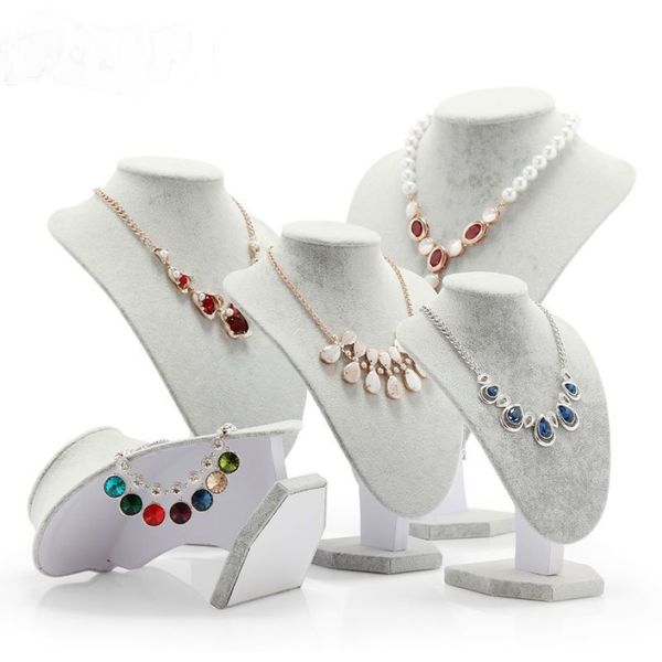 Mannequin présentoir de bijoux en velours, support de modèle de buste, support de pendentif, support de collier pour décorations, organisateur pour bijoux 247S