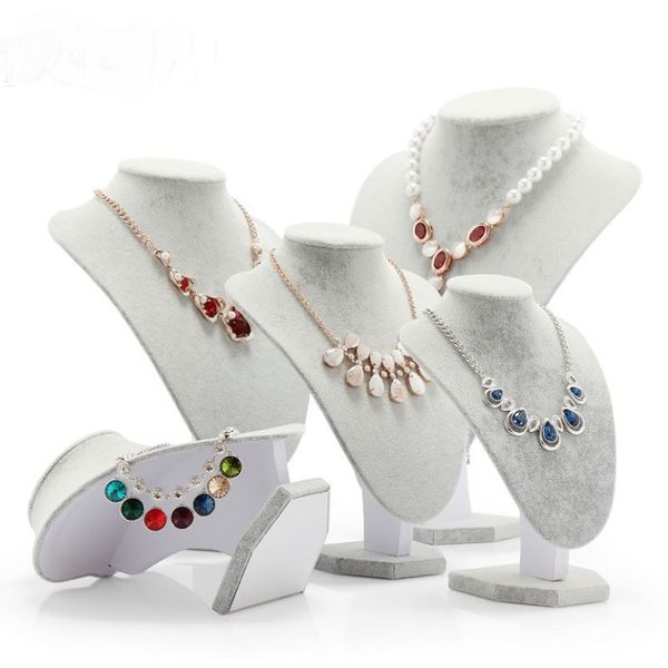 Mannequin présentoir de bijoux en velours, support de modèle de buste, support de pendentif, support de collier pour décorations, organisateur pour bijoux 291w