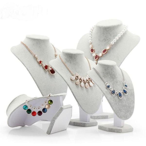 Mannequin présentoir de bijoux en velours, support de modèle de buste, support de pendentif, support de collier pour décorations, organisateur pour bijoux 223e