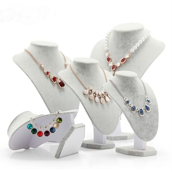 Mannequin présentoir de bijoux en velours, support de modèle de buste, support de pendentif, support de collier pour décorations, organisateur pour bijoux 317f