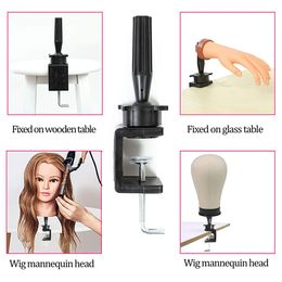 Mannequin Manikin Head Stand Practice Hand Haid Haid Dressing Training Training Bracket Wig Head Stand Clamp Holder for Dolls Head