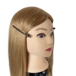 Mélonnage de la tête de la tête de mannequin 60 cm Mélange de cheveux humains avec pratique de coiffure synthétique et formation de coiffure idéale pour le tressage des cheveux