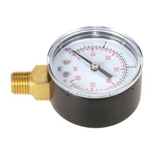 Manómetro 50 mm 0 ~ 15psi 0 ~ 1bar / 0 ~ 60psi 0 ~ 4bar Agua Dial Dial de presión hidráulica 1/4 