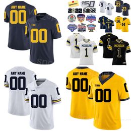 Mans Football Michigan Wolverines College 9 JJ McCarthy Jersey 2 Blake Corum 23 Michael Barrett 18 Colston Loveland 25 Junior Colson 14 Roman Wilson University