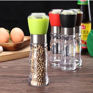 Handleiding Zwart Peper Grinder Kruidreservoir Keramische kern Slijpfles Pepper Sesam Grinder Kitchen Hotel Keuken Gereedschap