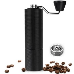 Handmatige CNC Coffee Grinder Burr Inside Hoge Kwaliteit Handgreep Design draagbare hand met dubbele bonen slijpen 240507