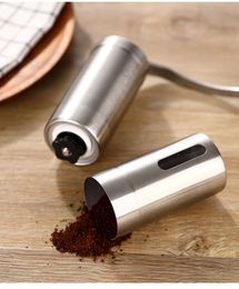 Handmatige koffiemolen voor reli￫fmachine handheld Mini K Cup geborsteld roestvrij staal draagbare conische molen rrd62