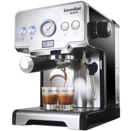 Manuelle Kaffeemühlen, 15 Bar, italienische Maschine, Edelstahl, Dampf, halbautomatische Milchblase, Espressomaschine, kommerziell, CRM3605 230828