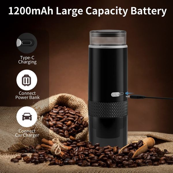 Molinillos de café manuales 2023 Máquina portátil Maker Cápsula eléctrica Brewer molido apto para polvo y capsul 230828