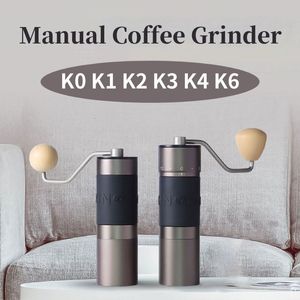 Gaudeaux de café manuel réglage réglable Grind KingRinder K0-K6 en acier inoxydable en aluminium Burr Mill 221118