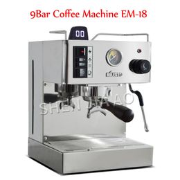 Moulins à café manuels EM18 Machine domestique italienne semi-automatique en acier inoxydable expresso 9Bar machine 220 V 230828