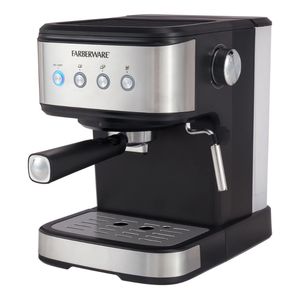 Moulins à café manuels Farberware Machine à expresso 15L 20 bars avec réservoir d'eau amovible Machine à café argent et noir 230829