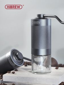 Handmatige koffiemolens HiBREW handmatige koffiemolen, draagbare hoogwaardige handslijpmolen, aluminium met visuele bonenopslag G4 231018