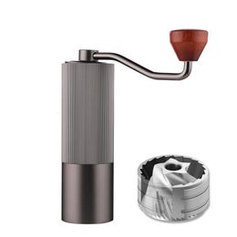 Handmatige Coffee Grinders Hoogwaardige Aluminium Handmatige Koffie Grinder Roestvrij staal Burr Coffee Mlinder Coffee Milling Tools Coffee Accessories 230512