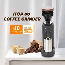 Handmatige Coffee Grinders ITOP Electric 40mm Burr Metal Bean Hopper 75G Elegant Samll Machine Aankomst 221010
