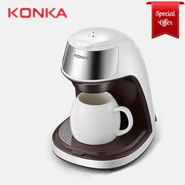 Handmatige koffiemolens KONKA Machine 2 in 1Theepoeder Meerdere druppelen Cafetaria Snelle verwarming Offie Home 220v Gemakkelijk 230828