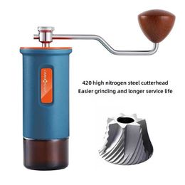 Handmatige Coffee Grinders omnicup Handmatige koffiemolen Hoogwaardige koffiemeel machine Burr Mill Grinder Mini Bean Milling draagbare keukenmolen 230627