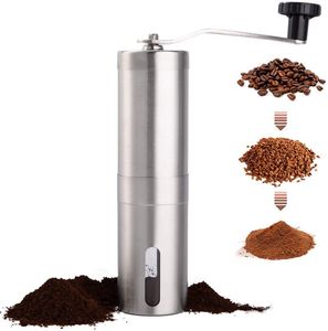 Handmatige koffiemolens Draagbare roestvrijstalen molen Huishoudelijke handmachine Keukengereedschap 230828